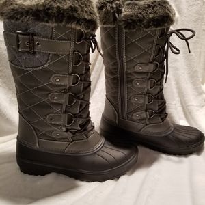 Dream Pairs Women's Mid-Calf Winter Boots - Grey Size 7
